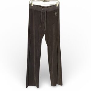 Vintage Juicy Couture Velour Track Pants in Chocolate/Charcoal
